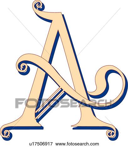 Lubna Capital A View Large Clip Art Graphic Clip Art - Lubna Capital A. Fotosearch