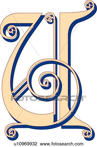 Lubna Capital U View Large Clip Art Graphic Clipart - Lubna Capital U. Fotosearch