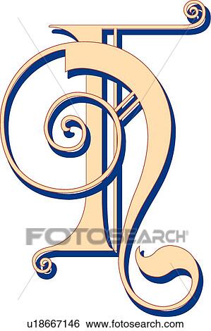 Lubna letter F View Large Clip Art Graphic Clip Art - Lubna letter F. Fotosearch