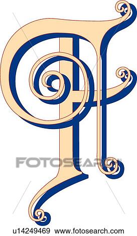 Clip Art - Lubna letter H. Fotosearch