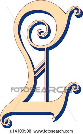 Clip Art - Lubna letter L. Fotosearch
