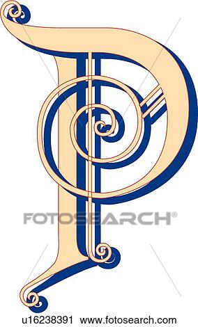 Clipart - Lubna letter P. Fotosearch