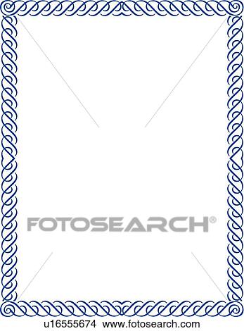 Mixed direction blue victorian Border View Large Clip Art Graphic Clipart - Mixed direction blue victorian Border. Fotosearch