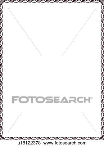 Clip Art - Modern black rope victorian Border. Fotosearch
