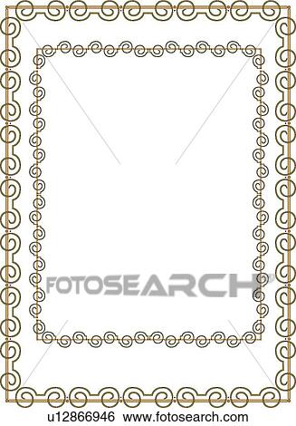 Clip Art - Modern Border. Fotosearch