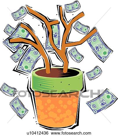 Clip Art - Money tree . Fotosearch