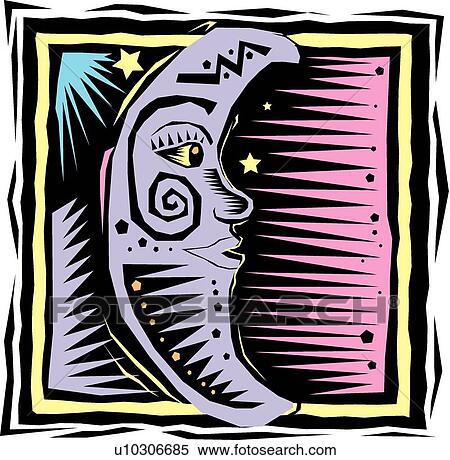 Clipart - Moon. Fotosearch