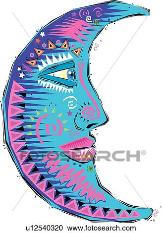 Clipart - Moon. Fotosearch