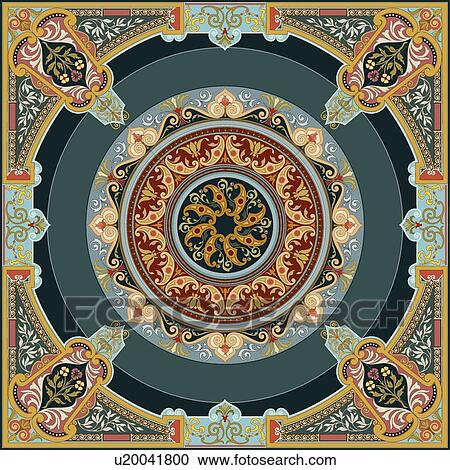 Multi-colored circle in square Design Ornament View Large Clip Art Graphic Clipart - Multi-colored circle in square Design Ornament. Fotosearch