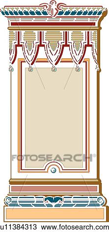 Multi-colored column Design Ornament View Large Clip Art Graphic Clipart - Multi-colored column Design Ornament. Fotosearch