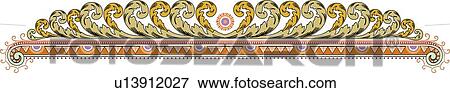 Clip Art - Multi Colored Design Ornament. Fotosearch