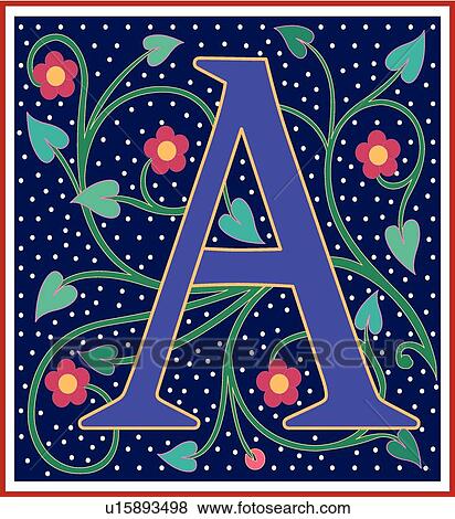 Clip Art - Nabel letter A. Fotosearch