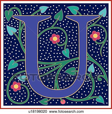 Nabel letter U View Large Clip Art Graphic Clipart - Nabel letter U. Fotosearch
