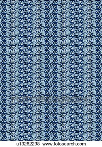 Clip Art - Navy and aqua fancy background pattern. Fotosearch