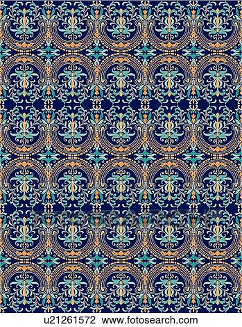 Navy and teal fancy background pattern View Large Clip Art Graphic Clipart - Navy and teal fancy background pattern. Fotosearch