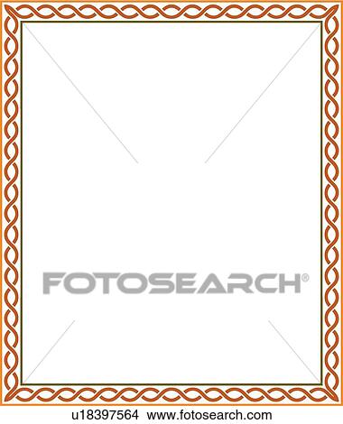 Orange and Brown Celtic Border View Large Clip Art Graphic Clipart - Orange and Brown Celtic Border. Fotosearch