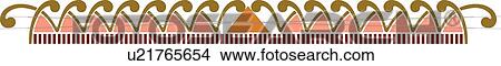 Orange and Brown Design Ornament View Large Clip Art Graphic Clipart - Orange and Brown Design Ornament. Fotosearch
