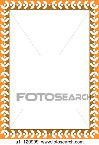 Orange and Brown Leaf Border View Large Clip Art Graphic Clip Art - Orange and Brown Leaf Border. Fotosearch