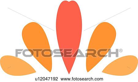Clipart - Orange and coral ovals . Fotosearch