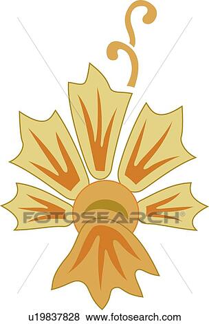 Orange and green design View Large Clip Art Graphic Clip Art - Orange and green design . Fotosearch