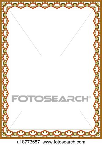 Orange and Green Diamond Border View Large Clip Art Graphic Clip Art - Orange and Green Diamond Border. Fotosearch