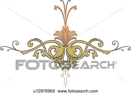 Orange and green leaf Design Ornament View Large Clip Art Graphic Clipart - Orange and green leaf Design Ornament. Fotosearch