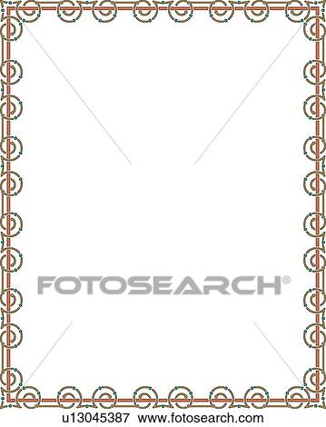 Orange and Green Modern Border View Large Clip Art Graphic Clip Art - Orange and Green Modern Border. Fotosearch