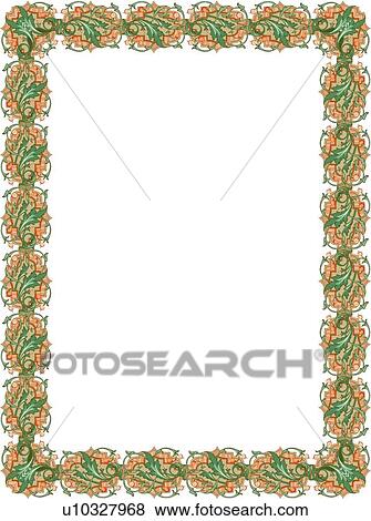 Orange and Green Repeating Border View Large Clip Art Graphic Clip Art - Orange and Green Repeating Border. Fotosearch
