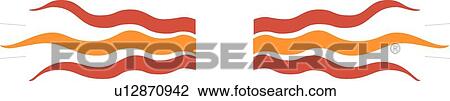 Clipart - Orange and red lines. Fotosearch