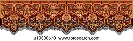 Orange, black and red scalloped Design Ornament View Large Clip Art Graphic Clipart - Orange, black and red scalloped Design Ornament. Fotosearch