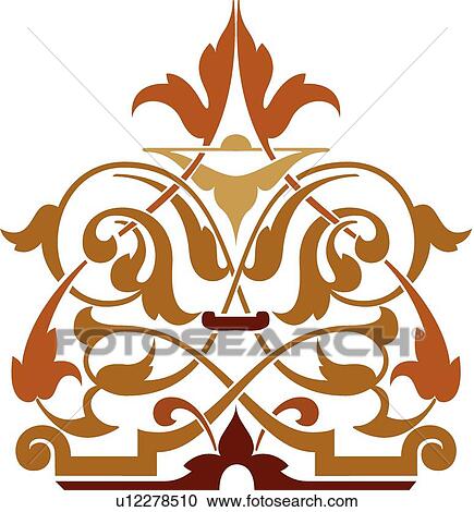 Orange, brown and burgundy leaf Design Ornament View Large Clip Art Graphic Clipart - Orange, brown and burgundy leaf Design Ornament. Fotosearch