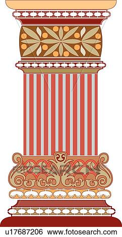Orange, brown and red column Design Ornament View Large Clip Art Graphic Clip Art - Orange, brown and red column Design Ornament. Fotosearch