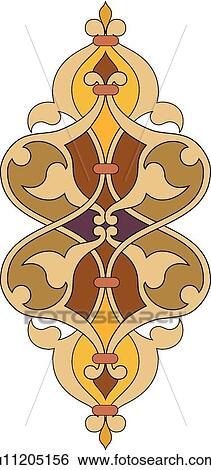 Orange brown curvy design View Large Clip Art Graphic Clip Art - Orange brown curvy design . Fotosearch