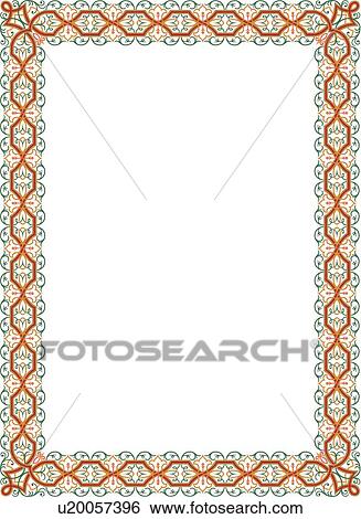 Orange, Cream and Teal Border View Large Clip Art Graphic Clip Art - Orange, Cream and Teal Border. Fotosearch