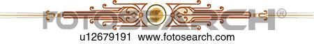 Clipart - Orange Design Ornament. Fotosearch