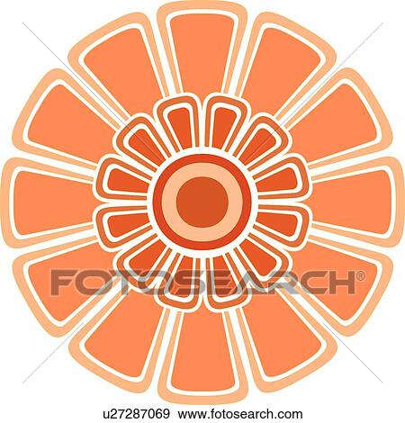 Orange Flower View Large Clip Art Graphic Clip Art - Orange Flower. Fotosearch