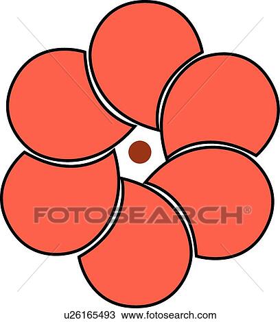 Orange flower View Large Clip Art Graphic Clipart - Orange flower . Fotosearch