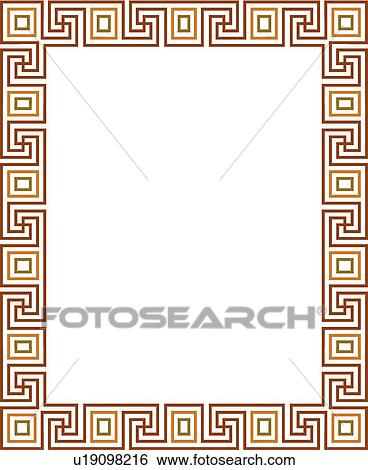 Orange, green and red lines in victorian Border View Large Clip Art Graphic Clip Art - Orange, green and red lines in victorian Border. Fotosearch