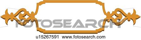 Orange Header Frame View Large Clip Art Graphic Clipart - Orange Header Frame. Fotosearch