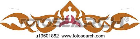 Orange header with pink detail View Large Clip Art Graphic Clipart - Orange header with pink detail . Fotosearch