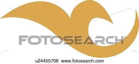 Clip Art - Orange lines and swirls. Fotosearch