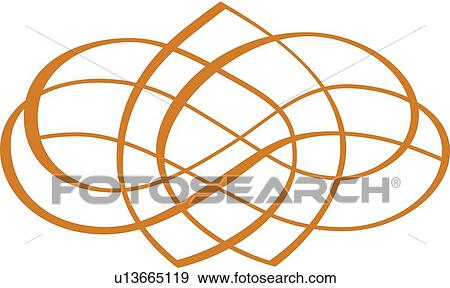Clip Art - Orange loops and lines . Fotosearch