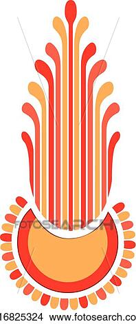 Clipart - Orange pink peach design . Fotosearch