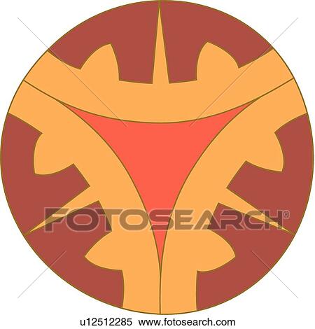 Orange, red and coral Design Ornament in circle View Large Clip Art Graphic Clipart - Orange, red and coral Design Ornament in circle. Fotosearch