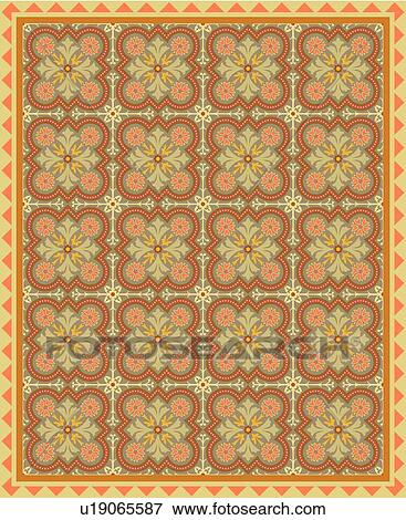 Orange, Red and Cream Floral Background Pattern View Large Clip Art Graphic Clip Art - Orange, Red and Cream Floral Background Pattern. Fotosearch