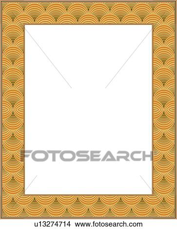 Orange Retro Border View Large Clip Art Graphic Clipart - Orange Retro Border. Fotosearch