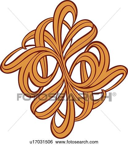 Clip Art - Orange Rhombus Design Ornament. Fotosearch