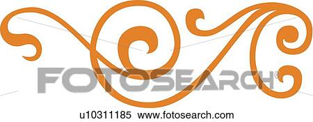 Orange swirls View Large Clip Art Graphic Clipart - Orange swirls. Fotosearch