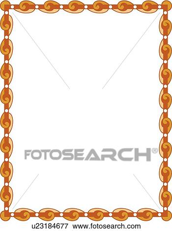 Orange Wave Border View Large Clip Art Graphic Clip Art - Orange Wave Border. Fotosearch