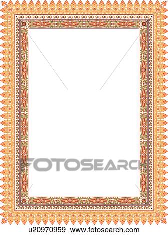 Orange, yellow and green victorian Border View Large Clip Art Graphic Clip Art - Orange, yellow and green victorian Border. Fotosearch